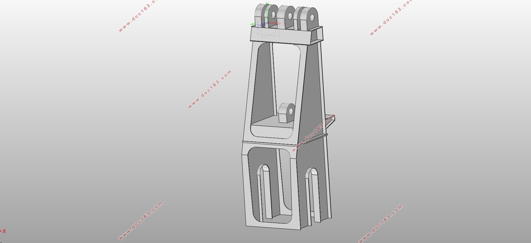 MQ2533四连杆门座起重机人字架结构设计(含CAD图,SolidWorks三维图)