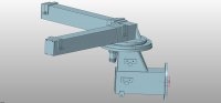 CWGS 400型擦窗机臂羊角臂头结构三维设计(含PROE三维图)
