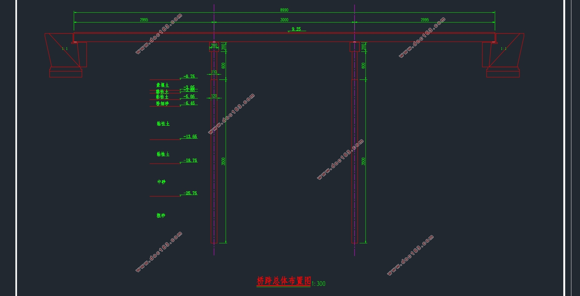 羶Ϊ3×30m90m۴N8Žṹ(CADͼ)