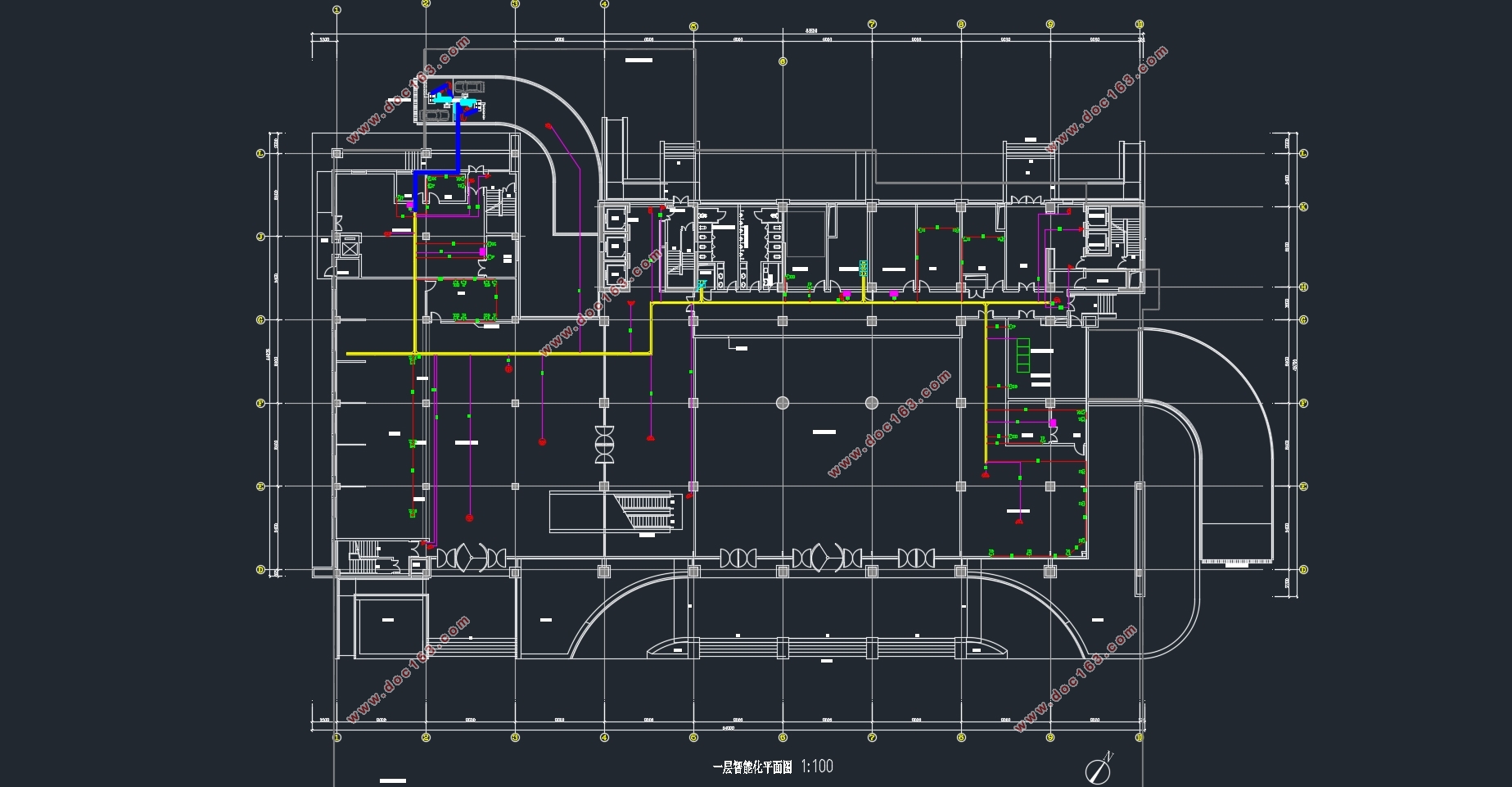 中心大厦建筑智能化设计(含CAD图)