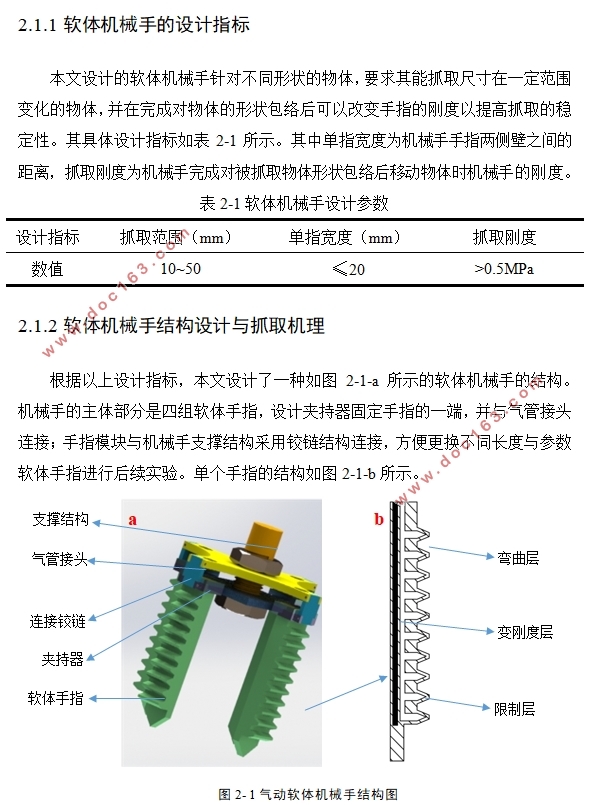 一种变刚度软体机械手的设计(含STP三维图)