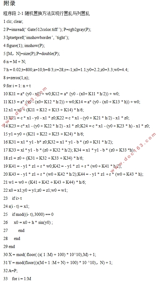 基于混沌的数字图像加密及性能研究