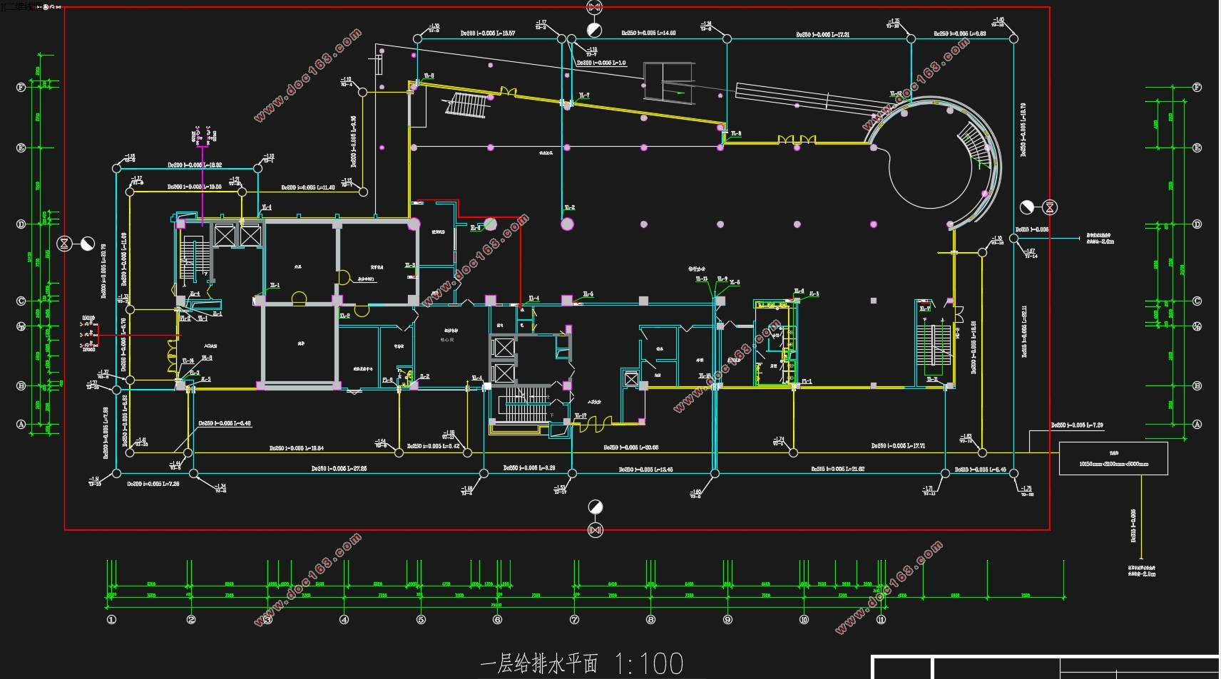 银城大厦(地上十五层地下一层)高层办公楼给排水工程设计(含CAD图)