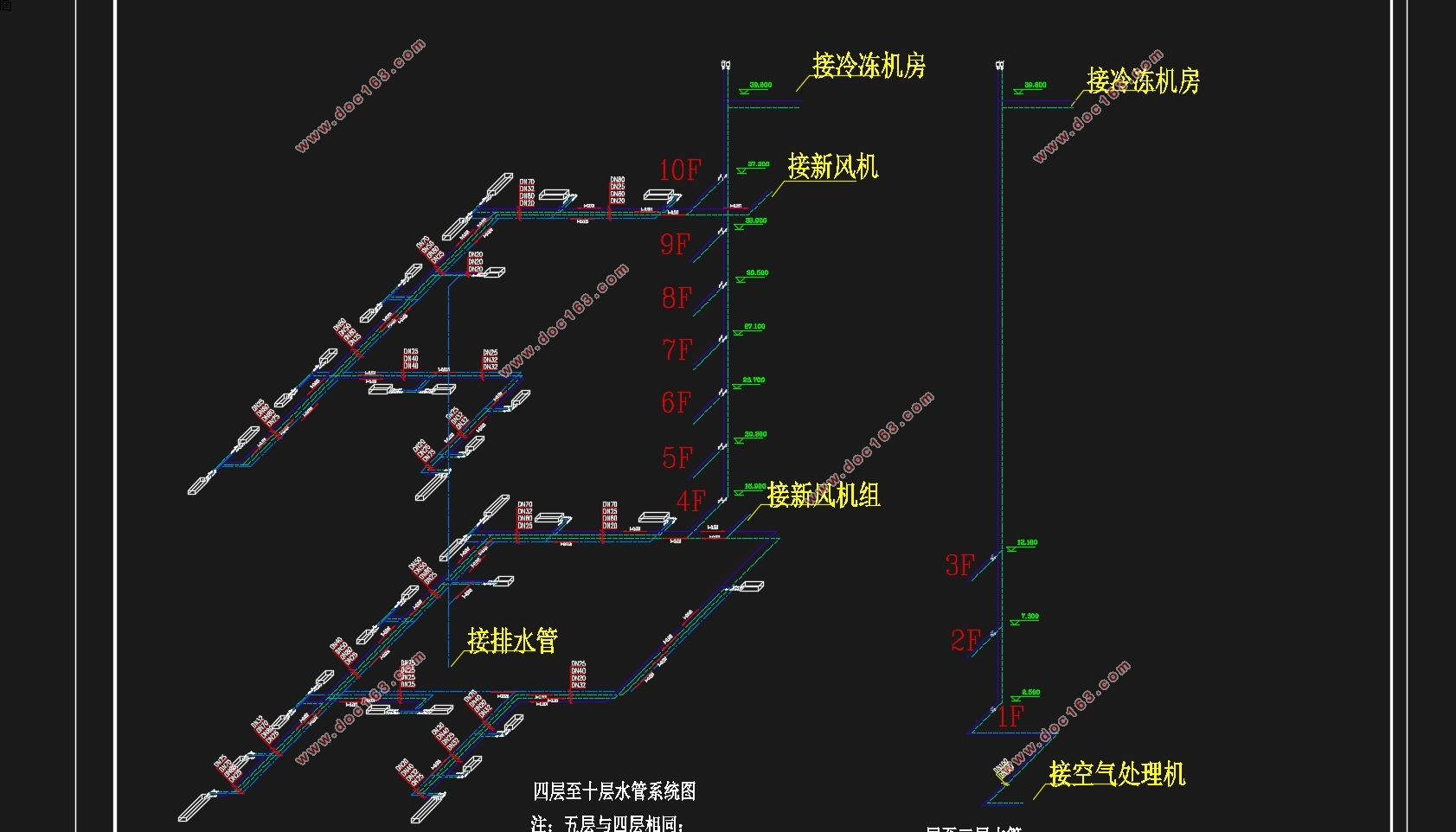 十层成都某综合大厦空调通风系统设计(含CAD图)