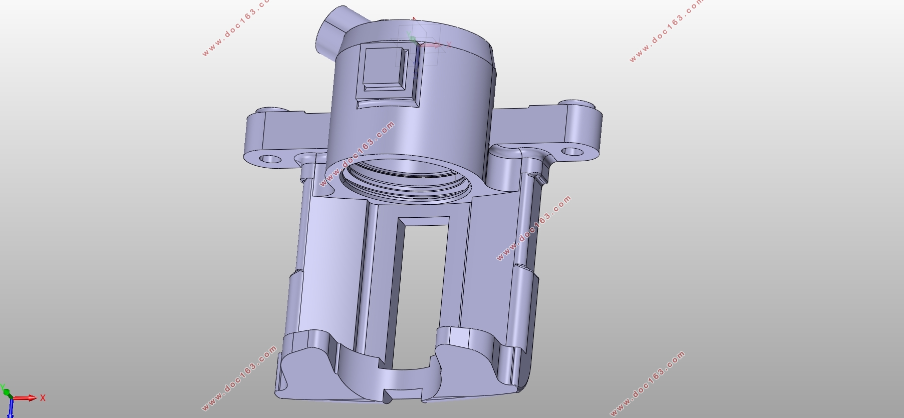 经济型轿车浮钳式制动器制动钳体三维建模及强度计算(含CAD图,CATIA三维图)