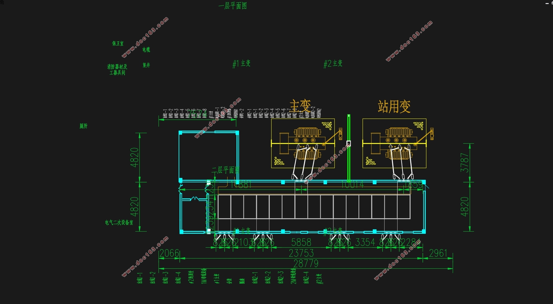 35/10KV变电所(一台主变)一次部分设计(含CAD图)
