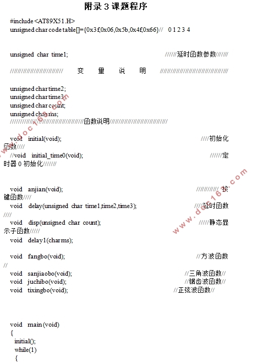 基于单片机的数字信号发生器设计
