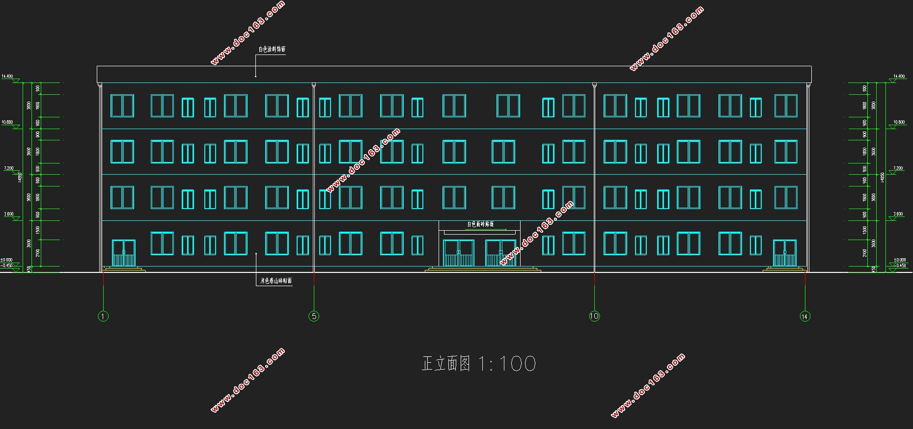 四层3600平米某集团宿迁分公司职工公寓楼设计(含建筑图结构图)