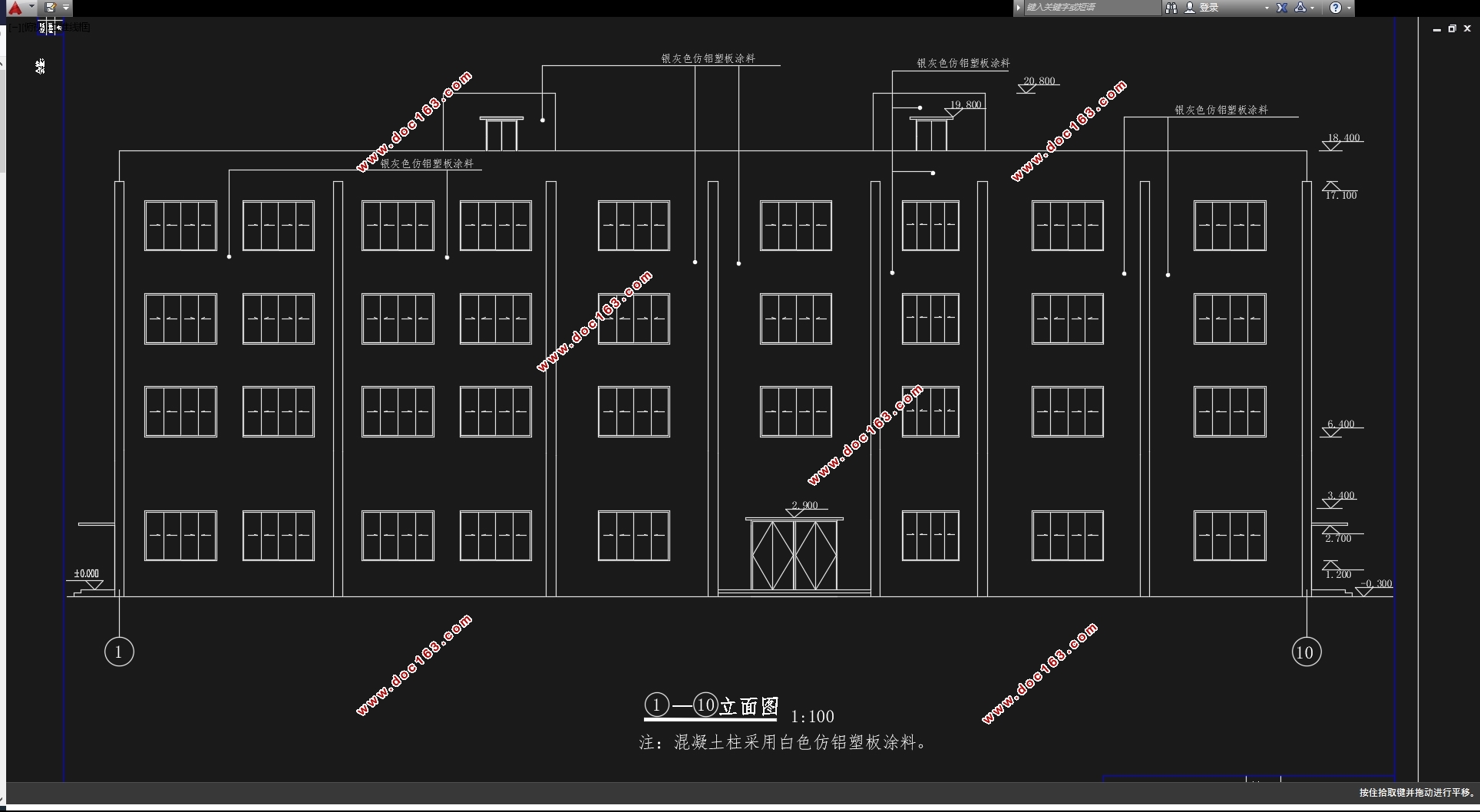 四层3550平米常州市某中学试验楼设计(含建筑图结构图)