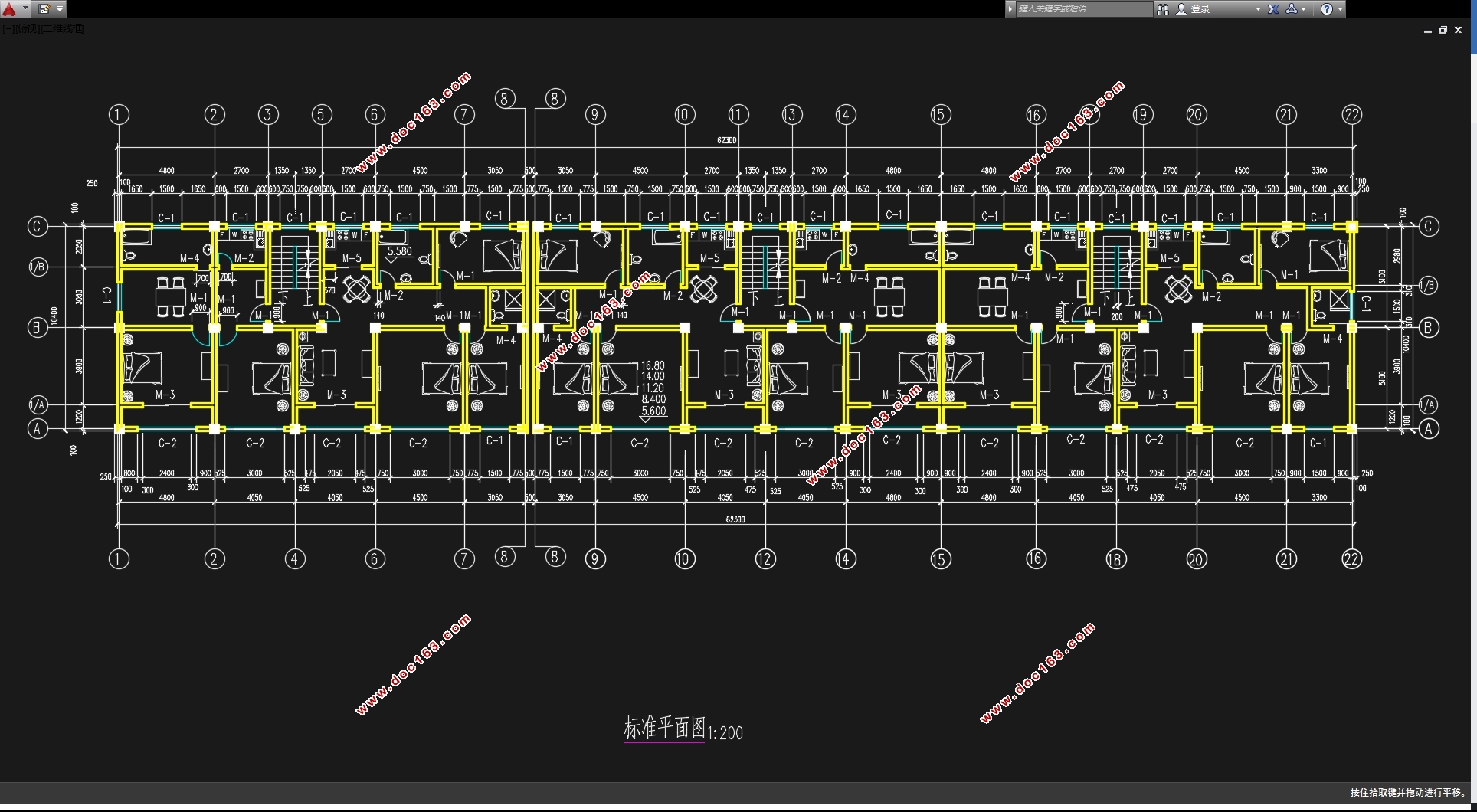 六层3905平米云南省昆明市某住宅楼设计(含建筑图结构图)