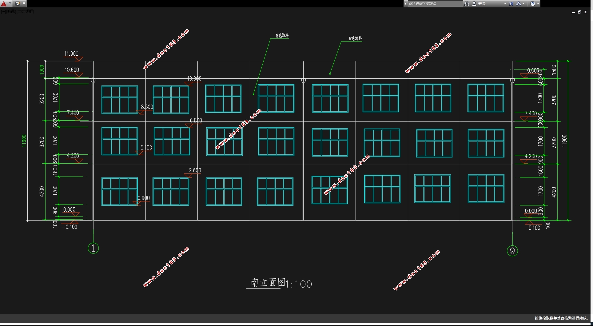 三层1040平米南京某科技园单身公寓楼设计(含建筑图结构图,PKPM)