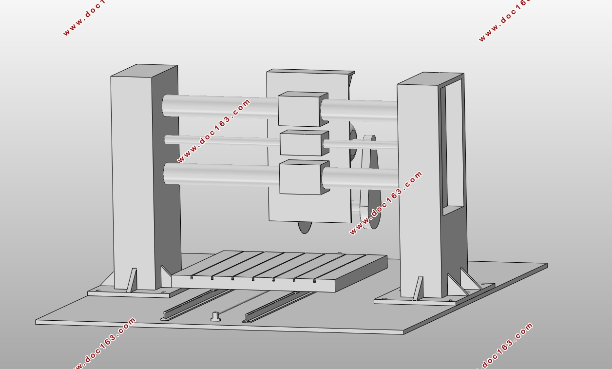 圆弧石材切割机床结构设计(含CAD装配图,SolidWorks三维图)