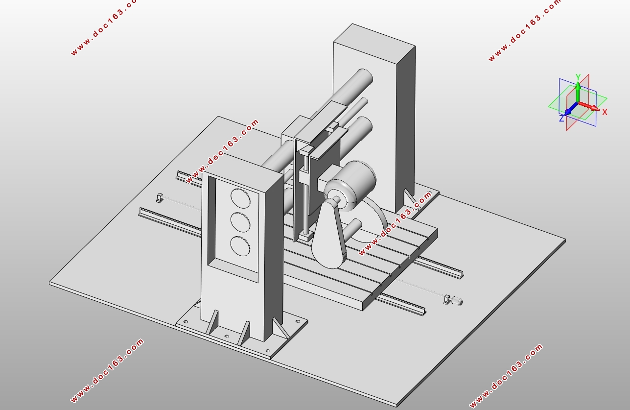 圆弧石材切割机床结构设计(含CAD装配图,SolidWorks三维图)