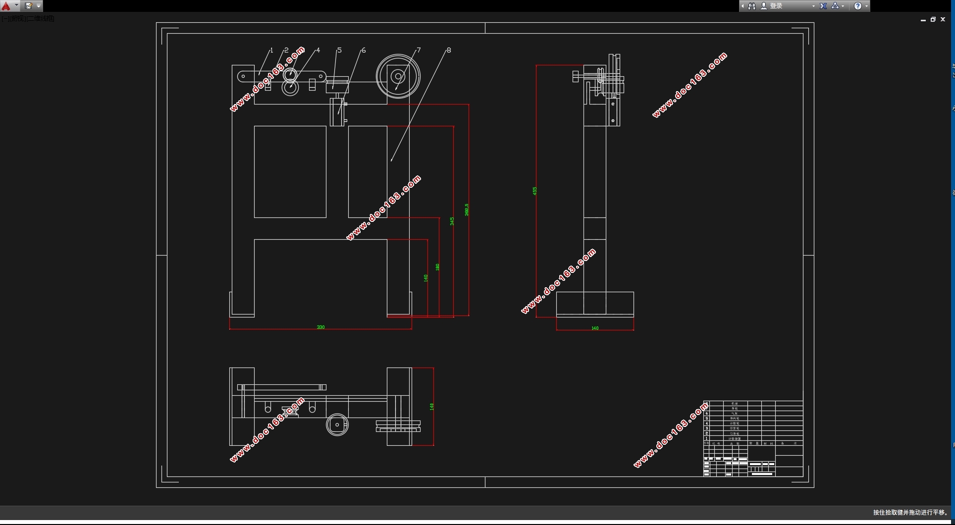 张力机构计米机构设计(含CAD零件图装配图,SolidWorks三维图)