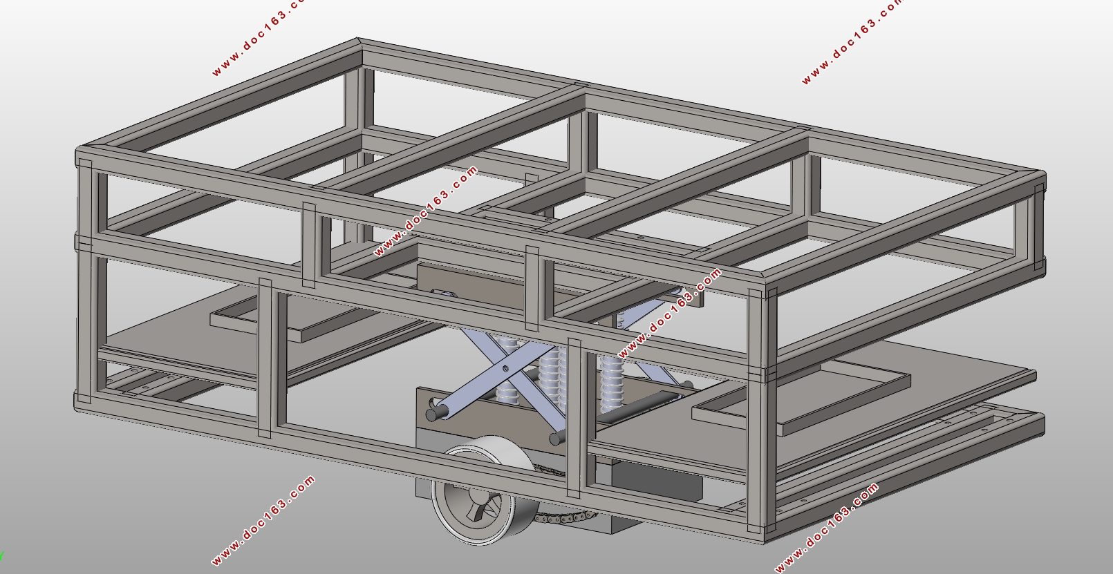 搬运型自导引小车(AGV)设计(含CAD图,SolidWorks三维图)