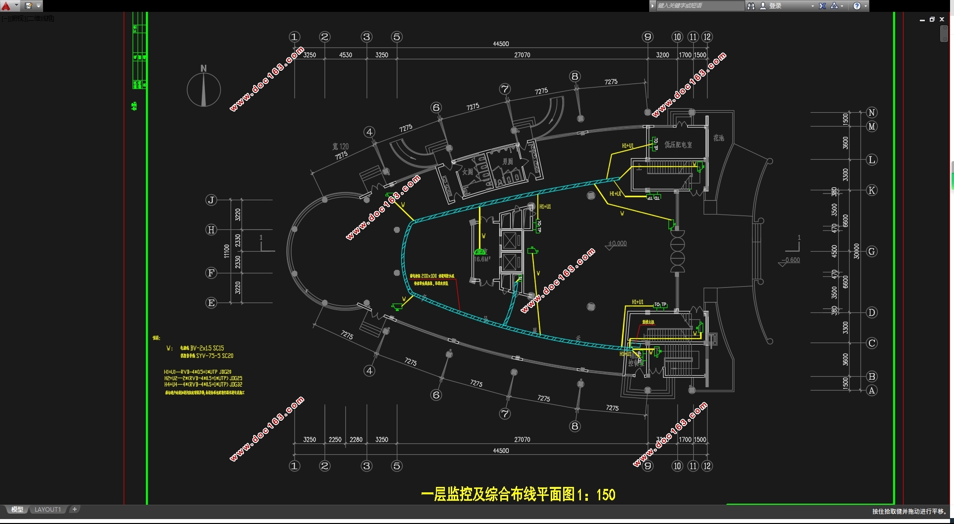 十层科研信息中心(二类高层办公建筑)电气设计(含CAD图)