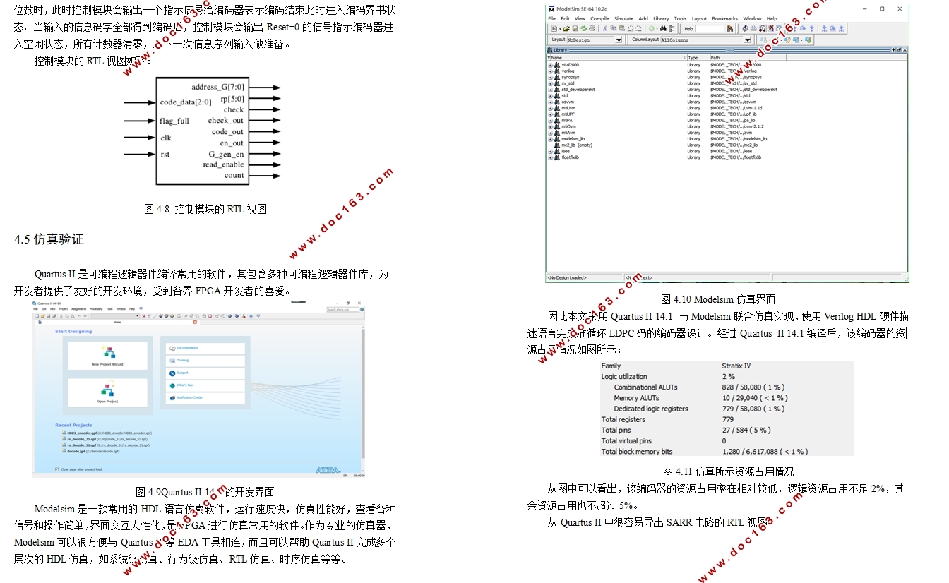 QC-LDPC码的编码理论及FPGA实现(FPGA,Matlab)