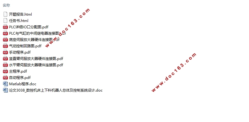 数控机床上下料机器人总体及控制系统设计(PLC,MATLAB)