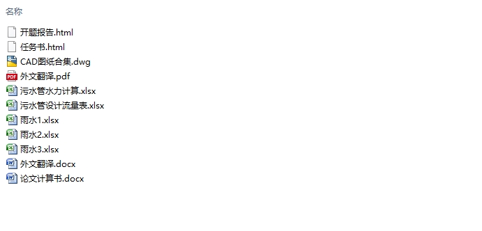 湖北省襄阳市某镇排水工程设计(含CAD图)