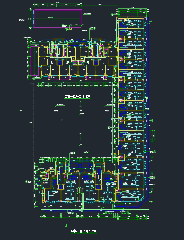 ����XX��ס¥�߲㽨����ˮ��ˮ���(��CADͼ)