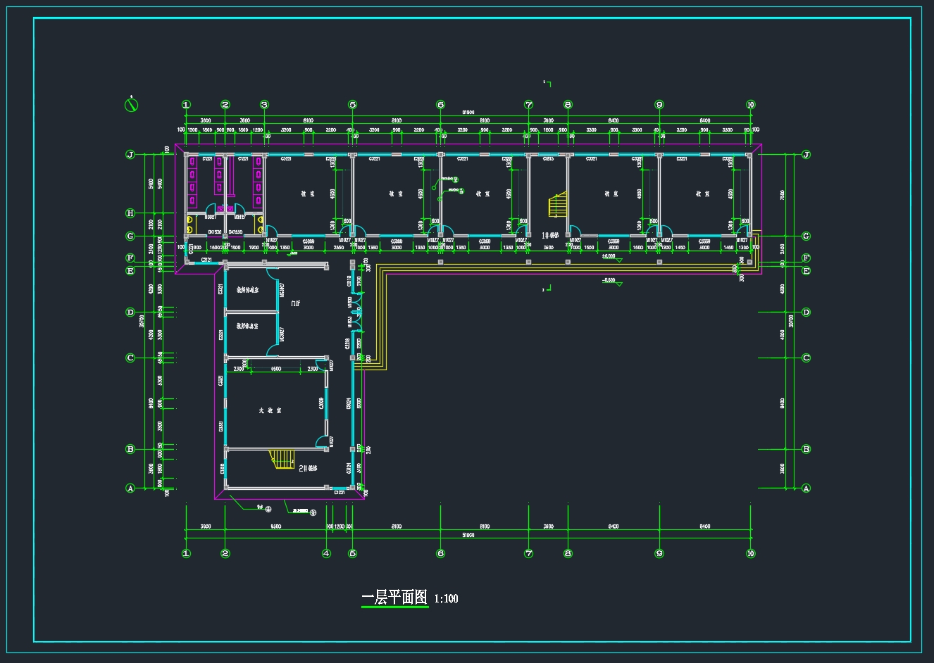 ����˱���ĳְҵ��ѧ��ѧ¥���(�������ṹͼ,ʩ����֯)