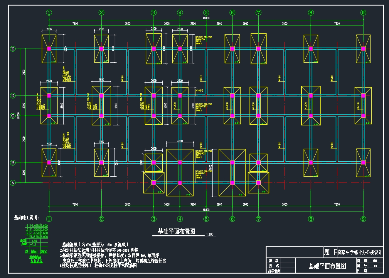 �Ĳ�����3000ƽ������ĳ��ѧ�ۺϰ칫¥���(������ͼ�ṹͼ)