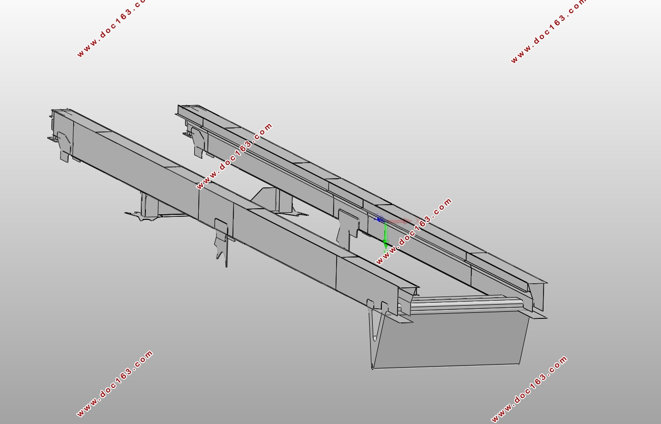 65T/56m集装箱装卸桥后大梁设计(含CAD图,SolidWorks三维图)