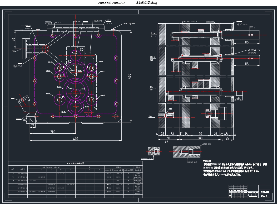 犁刀变速箱箱体端面孔钻削加工工艺及自动线设计(含CAD图)