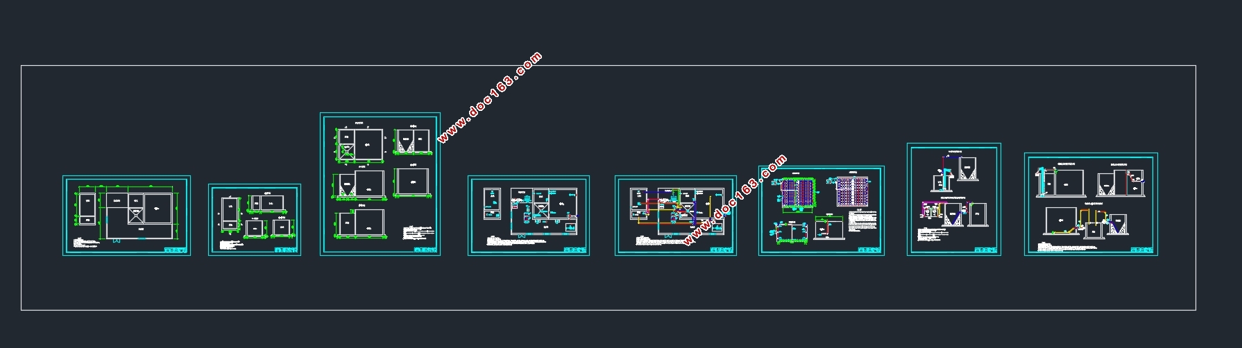 50m3/d ������ֳ��ˮSBR+MBBR �����������(��CADͼ)