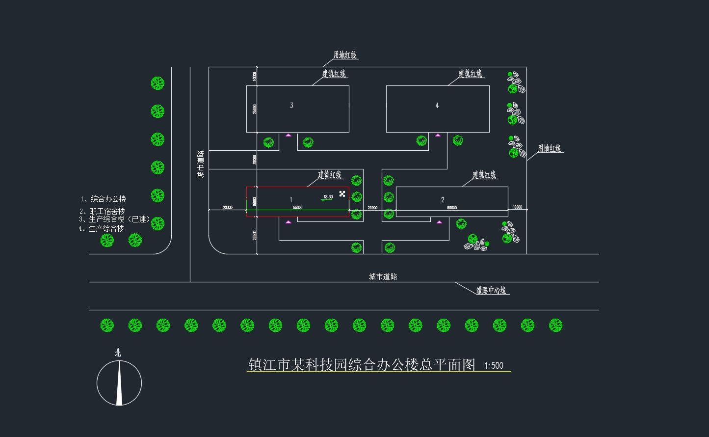 ���3060ƽ����ĳ�Ƽ�԰�ۺϰ칫¥(�������ṹͼ,ʩ����֯���)