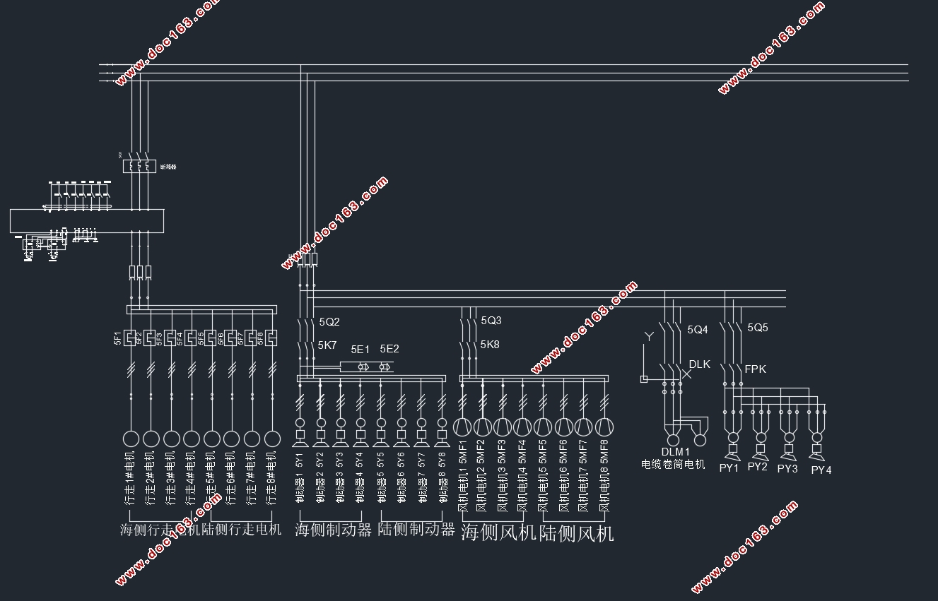 采用变频调速的门机运行机构电气系统设计(含CAD图)