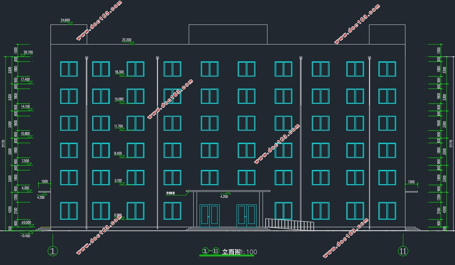 ����4140m2�人ĳ��ҵ���޹�˾�칫�ۺ�¥���(������ͼ�ṹͼ)